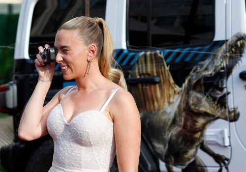 Mandatory Credit: Photo by John Angelillo/UPI/Shutterstock (15370977o)Scarlett Johansson arrives on the red carpet for the "Jurassic World Rebirth" New York Premiere at Lincoln Center on Monday June 23, 2025 in New York City.Jurassic World Rebirth Premiere, New York, United States - 23 Jun 2025