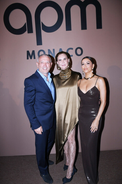 Kika Prette (Pdg APM Monaco) et son mari Philippe Prette (dirigeant de la marque de bijoux APM Monaco), Eva Longoria - Soire "APM Monaco"  l'htel JW Marriott lors du 78me Festival International du Film de Cannes le 20 mai 2025.  RAchid Bellak/Bestimage "APM Monaco" evening at the JW Marriott Hotel during the 78th Cannes International Film Festival on May 20, 2025.