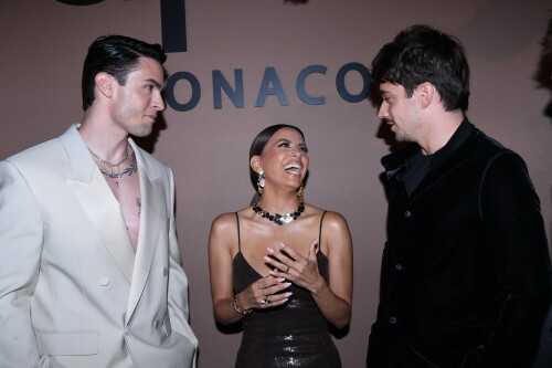 Baptiste Giabiconi, Eva Longoria, Charles Leclerc - Soire "APM Monaco"  l'htel JW Marriott lors du 78me Festival International du Film de Cannes le 20 mai 2025.  RAchid Bellak/Bestimage "APM Monaco" evening at the JW Marriott Hotel during the 78th Cannes International Film Festival on May 20, 2025.