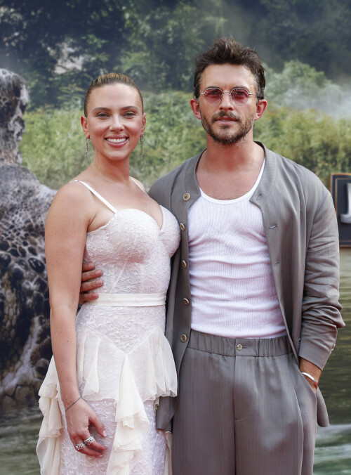 Mandatory Credit: Photo by John Angelillo/UPI/Shutterstock (15370977m)Scarlett Johansson and Jonathan Bailey arrive on the red carpet for the "Jurassic World Rebirth" New York Premiere at Lincoln Center on Monday June 23, 2025 in New York City.Jurassic World Rebirth Premiere, New York, United States - 23 Jun 2025