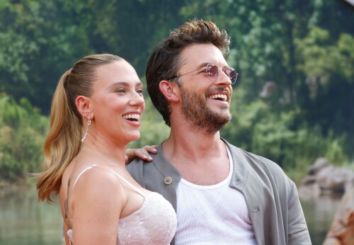 Mandatory Credit: Photo by John Angelillo/UPI/Shutterstock (15370977b)Scarlett Johansson and Jonathan Bailey arrive on the red carpet for the "Jurassic World Rebirth" New York Premiere at Lincoln Center on Monday June 23, 2025 in New York City.Jurassic World Rebirth Premiere, New York, United States - 23 Jun 2025