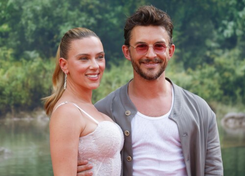 Mandatory Credit: Photo by John Angelillo/UPI/Shutterstock (15370977g)Scarlett Johansson and Jonathan Bailey arrive on the red carpet for the "Jurassic World Rebirth" New York Premiere at Lincoln Center on Monday June 23, 2025 in New York City.Jurassic World Rebirth Premiere, New York, United States - 23 Jun 2025