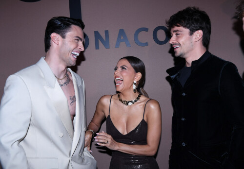Baptiste Giabiconi, Eva Longoria, Charles Leclerc - Soire "APM Monaco"  l'htel JW Marriott lors du 78me Festival International du Film de Cannes le 20 mai 2025.  RAchid Bellak/Bestimage "APM Monaco" evening at the JW Marriott Hotel during the 78th Cannes International Film Festival on May 20, 2025.