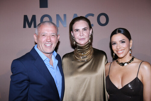 Kika Prette (Pdg APM Monaco) et son mari Philippe Prette (dirigeant de la marque de bijoux APM Monaco), Eva Longoria - Soire "APM Monaco"  l'htel JW Marriott lors du 78me Festival International du Film de Cannes le 20 mai 2025.  RAchid Bellak/Bestimage "APM Monaco" evening at the JW Marriott Hotel during the 78th Cannes International Film Festival on May 20, 2025.