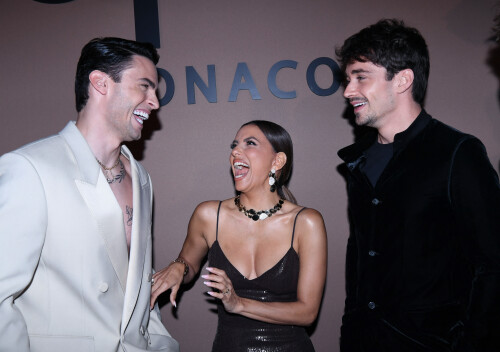 Baptiste Giabiconi, Eva Longoria, Charles Leclerc - Soire "APM Monaco"  l'htel JW Marriott lors du 78me Festival International du Film de Cannes le 20 mai 2025.  RAchid Bellak/Bestimage "APM Monaco" evening at the JW Marriott Hotel during the 78th Cannes International Film Festival on May 20, 2025.