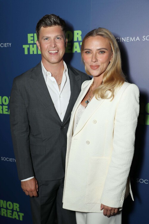 Mandatory Credit: Photo by Marion Curtis/StarPix for Sony Pictures Classics/Shutterstock (15503348bc)Colin Jost and Scarlett JohanssonSony Pictures Classics & The Cinema Society Host a Special New York Screening of "ELEANOR THE GREAT", Village East Theater, USA - 24 Sep 2025/shutterstock_editorial_Sony_Pictures_Classics_The_Ci_15503348bc//2509250854