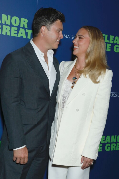 Mandatory Credit: Photo by Gregory Pace/Shutterstock (15501784e)Colin Jost and Scarlett JohanssonSony Pictures Classics' 'Eleanor the Great' The Cinema Society Screening, New York, USA - 24 Sep 2025/shutterstock_editorial_EleanorScreening_15501784e//2509250357