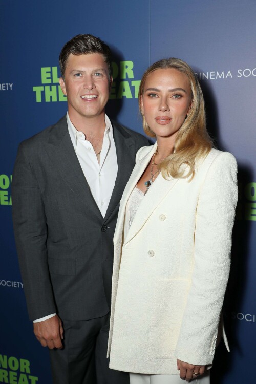 Mandatory Credit: Photo by Marion Curtis/StarPix for Sony Pictures Classics/Shutterstock (15503348bi)Colin Jost and Scarlett JohanssonSony Pictures Classics & The Cinema Society Host a Special New York Screening of "ELEANOR THE GREAT", Village East Theater, USA - 24 Sep 2025/shutterstock_editorial_Sony_Pictures_Classics_The_Ci_15503348bi//2509250854