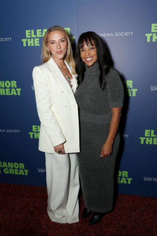 Mandatory Credit: Photo by Marion Curtis/StarPix for Sony Pictures Classics/Shutterstock (15503348br)Scarlett Johansson (Director) and Nicole Brown (Pres. Tri Star)Sony Pictures Classics & The Cinema Society Host a Special New York Screening of "ELEANOR THE GREAT", Village East Theater, USA - 24 Sep 2025/shutterstock_editorial_Sony_Pictures_Classics_The_Ci_15503348br//2509250854
