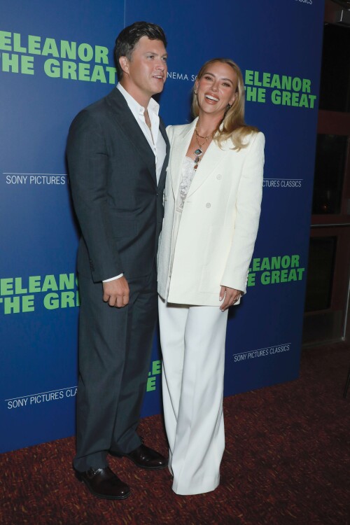 Mandatory Credit: Photo by Gregory Pace/Shutterstock (15501784b)Colin Jost and Scarlett JohanssonSony Pictures Classics' 'Eleanor the Great' The Cinema Society Screening, New York, USA - 24 Sep 2025/shutterstock_editorial_EleanorScreening_15501784b//2509250356