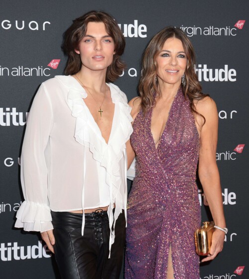 Mandatory Credit: Photo by James Shaw/Shutterstock (15523419e)Damian Hurley and Elizabeth Hurley14th Virgin Atlantic Attitude Awards powered by Jaguar, Arrivals, London, UK - 08 Oct 2025/shutterstock_editorial_AttitudeArrivals_15523419e//2510082021