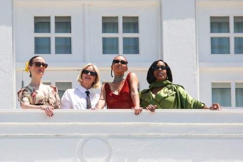 *EXCLUSIVE* Rio de Janeiro, BRAZIL    Kim Kardashian posed alongside her Alls Fair co-stars Naomi Watts, Sarah Paulson, and Niecy Nash for a stunning balcony photoshoot at the Copacabana Palace in Rio, with the cast radiating confidence and chemistry as they channeled their fierce on-screen personas.Pictured: Kim Kardashian, Naomi Watts, Sarah Paulson, Niecy NashBACKGRID USA 11 NOVEMBER 2025 BYLINE MUST READ: Dilson Silva / BACKGRIDUSA: +1 310 798 9111 / usasales@backgrid.comUK: +44 208 344 2007 / uksales@backgrid.com*UK Clients - Pictures Containing ChildrenPlease Pixelate Face Prior To Publication*